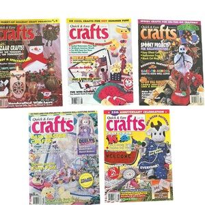 Quick & Easy Crafts Magazine 1990s Lot 5 Vintage Issues Holiday Crafts Sew Paint